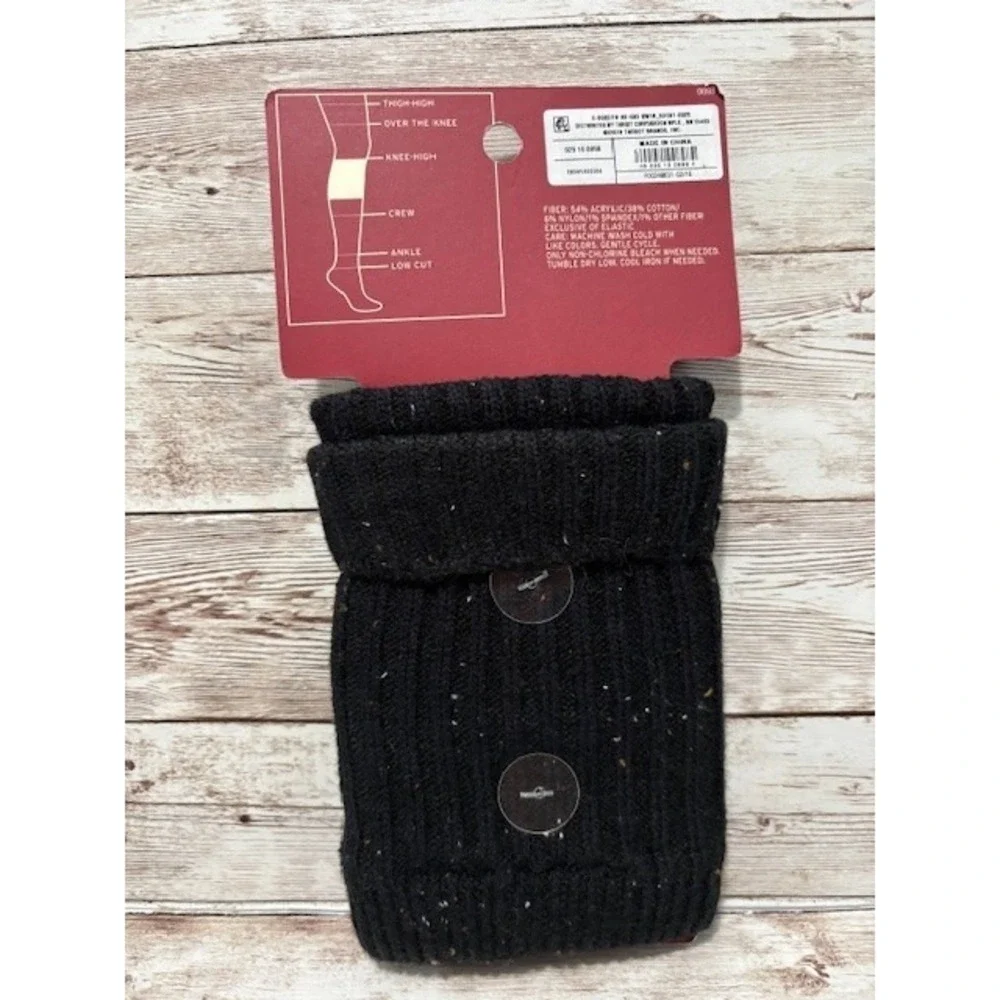 1 Pair New Merona Cute Boot Cuffs Leg Warmers Black